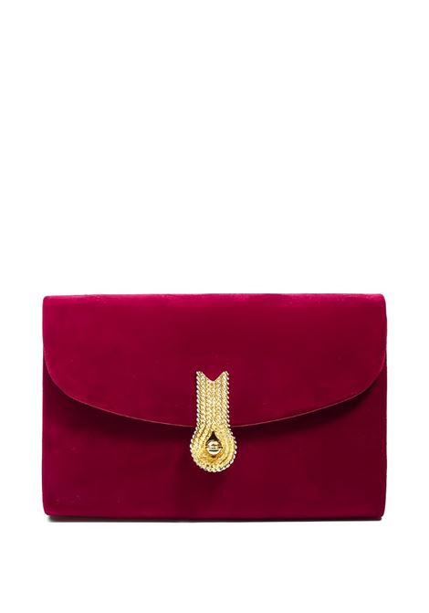 Red rubino velvet Queen mid clutch Amato Daniele - women AMATO DANIELE | 877864AVELLUTORASORBN